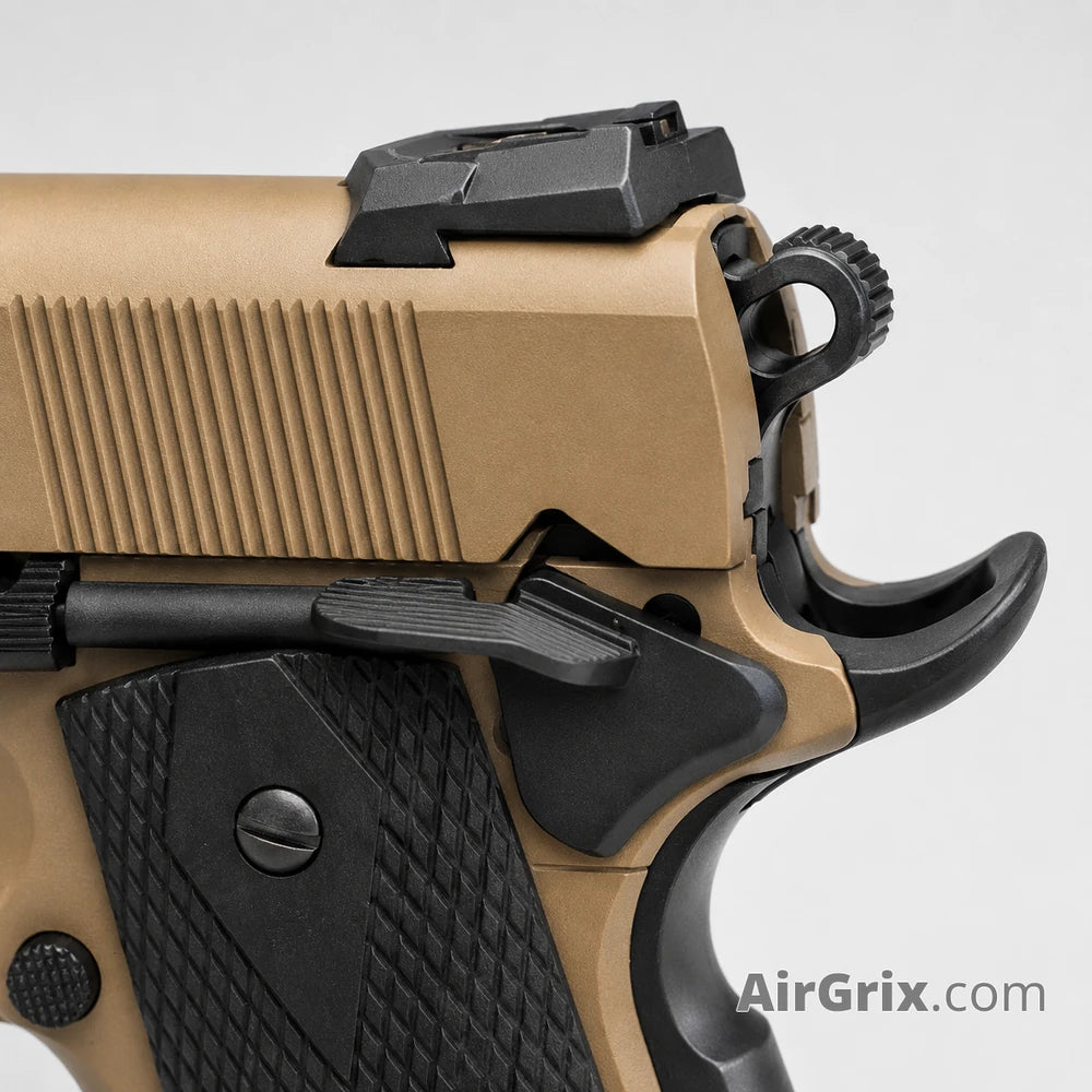 WE MEU Tan Gas Blowback Pistol with Markings